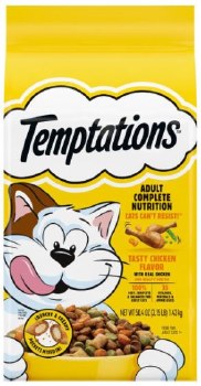 Temptations Tasty Chicken, Dry Cat Food, 3.15lb