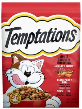 Temptations Block Party BBQ, Dry Cat Food, 13.5lb
