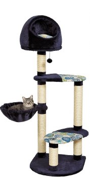 Midwest Nuovo Resort Cat Tree, Navy, 60 inch tall