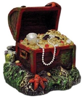 Blue Ribbon Pet Products Exotic Environments Captain Kidd Buried Treasure Aquarium Ornament