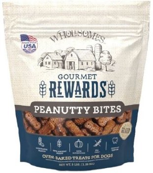 Wholesomes Premium Gourmet Biscuit with Roasted Peanuts Dog Treats 3lb