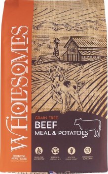 Wholesomes Beef Meal and Potato Formula Grain Free Dry Dog Food 35lb