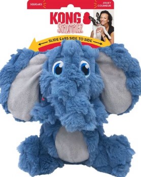 Kong Scrumples Elephant, Blue, Medium
