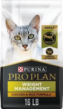 Purina Pro Plan Adult Weight Management Formula Chicken and Rice Recipe Dry Cat Food 16lb