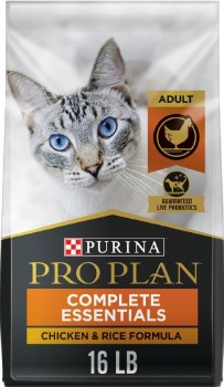 Purina Pro Plan Chicken and Rice Recipe with Probiotics High Protein Adult, Dry Cat Food, 16lb