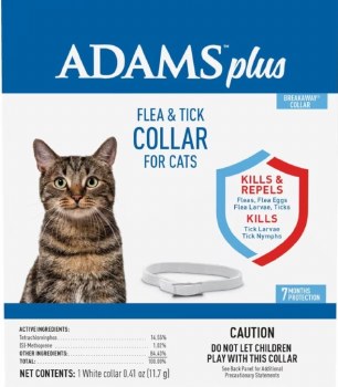 Adams Plus Flea and Tick Breakaway Collar For Cats and Kittens, 7 Months Protection