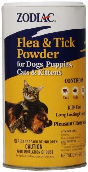 Zodiac Flea & Tick Powder for Dogs & Cats, Dog Flea, 6oz