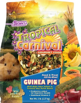 FMBrown's Tropical Carnival Gourmet Guinea Pig Food and Treat, 5lb