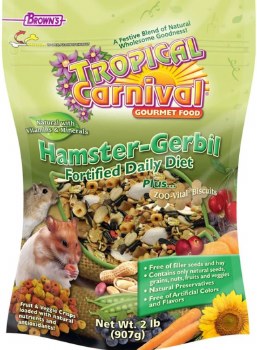 FMBrowns Tropical Carnival Gourmet Daily Diet Hamster and Gerbil Food 2lb