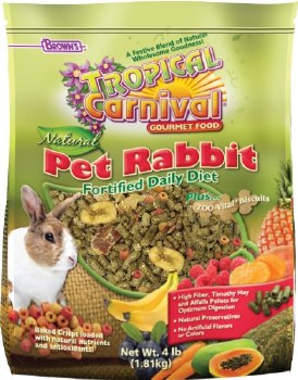 FMBrowns Tropical Carnival Gourmet Daily Diet Rabbit Food, 4lb