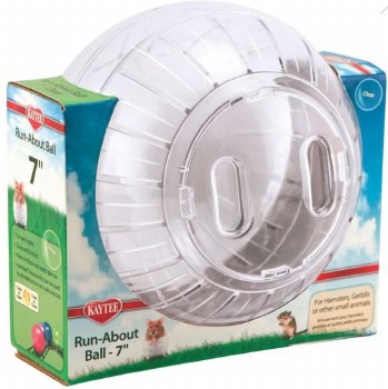 Kaytee Run About Ball, Clear, Regular, 7 inch