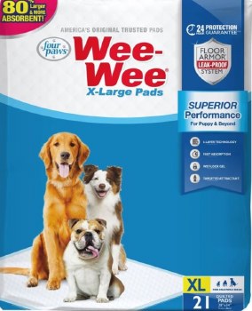 Four Paws Wee Wee Pads, 28 inch x 34 inch, 21 Pack