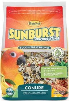 Higgins Sunburst Gourmet Blend Conure Bird Food 3lb
