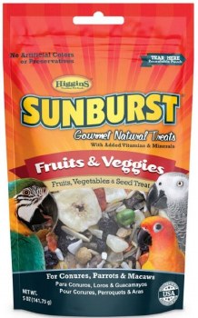 Higgins Sunburst Gourmet Fruits and Veggies Large Bird Treats 5oz