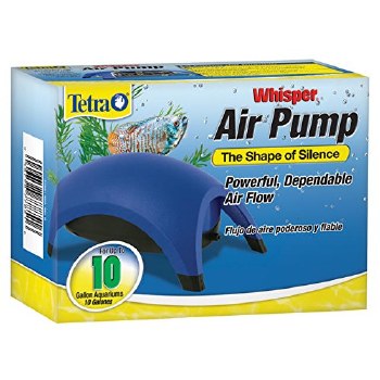 Tetra Whisper Aquarium Air Pump, Blue, Up to 10 Gallon