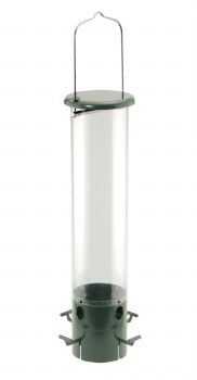 Audubon The Magnet Squirrel Resistant Tube Wild Bird Feeder, Green, 7.5lb Capacity