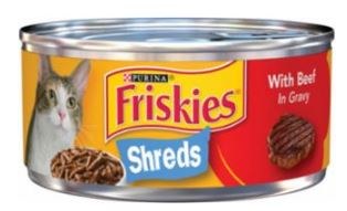 Purina Friskies Shredded Beef, Wet Cat Food, 5.5oz