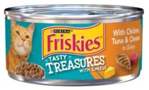 Purina Friskies Chicken and Tuna and Cheese, Wet Cat Food, 5.5oz