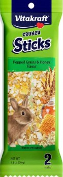 Sunseed Vitakraft Crunch Sticks Grain and Honey Rabbit Treats, 3oz, 2 count