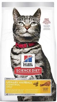 Hills Science Diet Adult Urinary Hairball Control Formula with Chicken Dry Cat Food 3.5 lbs