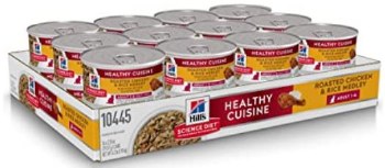 Hills Science Diet Adult Formula Roasted Chicken and Rice Recipe Canned Wet Cat Food Case of 24, 2.8 oz Cans