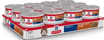 Hills Science Diet Adult Formula Savory Turkey Recipe Canned Wet Cat Food case of 24, 5.5oz Cans