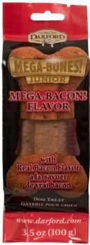Darford Mega Bacon Flavor Junior Bone, Dog Biscuit, 3.5oz