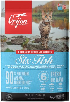 Orijen Grain Free Six Fish, Dry Cat Food, 12lb