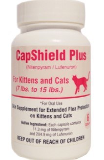 CapShield Plus Flea Protection Tablets for Cats and Kittens, 7-15lb 6 count