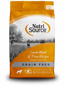 NutriSource Grain Free Lamb Meal and Pea Formula with Salmon Meal Protein, Dry Dog Food, 12lb