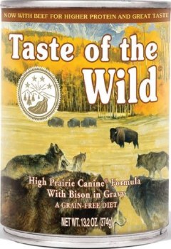 Taste of the Wild High Prairie Formula with Beef Grain Free Canned Wet Dog Food 13.2oz