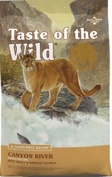 Taste of the Wild Canyon River Feline Formula with Trout and Smoked Salmon Grain Free, Dry Cat Food, 14lb