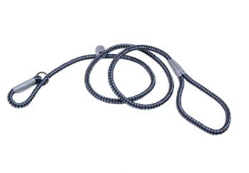 Reflective Braided Rope Slip Leash 6 inch Sapphire