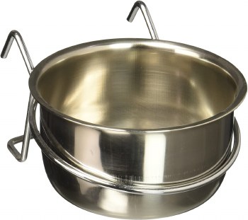 Spot Ethical Pet Stainless Steel Coop Cup Wire Hanger Kennel Pet Bowl