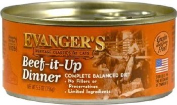 Evangers Beef it Up Dinner Grain Free Canned Cat Food case of 24, 5.5oz Cans