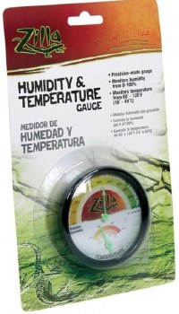 Zilla Analog Terrarium Humidity and Temperature Gauge