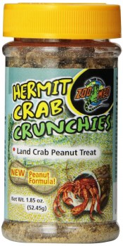 Zoo Med Lab Hermit Crab Peanut Butter Crunchies Treats and Reptile Food 1.85oz