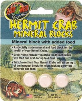 Zoo Med Lab Hermit Crab Mineral Block Supplement 3 count