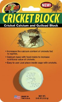Zoo Med Lab Cricket Block Reptile Food and Supplement 5oz