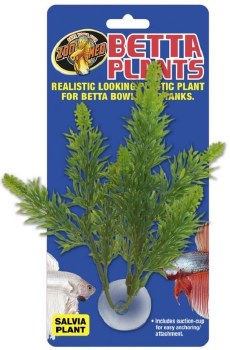 Zoo Med Lab Betta Plants Salvia Plastic Plant, Green, Fish Betta