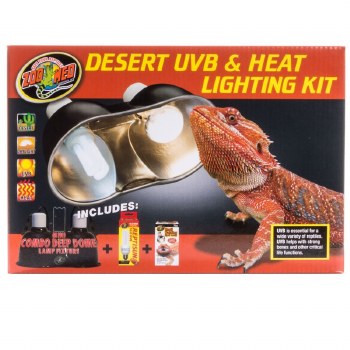 Zoo Med Lab Desert UVB and Heat Reptile Lighting Kit, 13W 75W