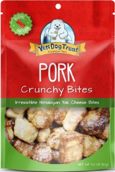 Yeti Pet Dog Pork Yak Cheese Bites, Pork, Dog Treats, 4oz