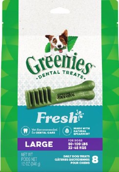 Greenies Fresh Dental Treat Dog 50-100lbs, 12oz 8 count