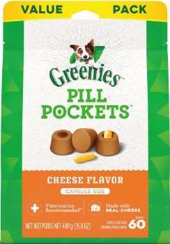 Greenies Pill Capsule Cheese Flavor 60 count