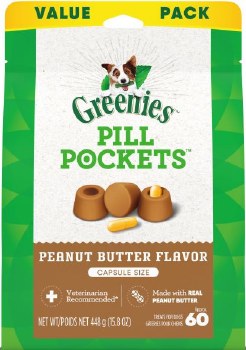 Greenies Pill Capsule Peanut Butter 60 count