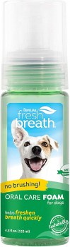 Tropiclean Fresh Breath Oral Care Foam, Fresh Mint, 4.5oz