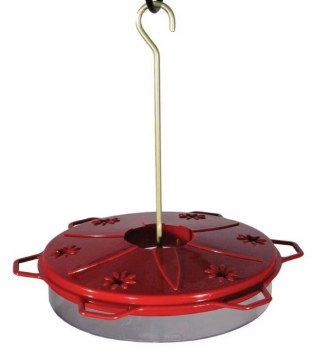 Audubon Classic Plastic Hummingbird Dish Feeder, Red, 12oz Capacity