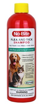 Durvet No Bite Flea and Tick Shampoo for Horses, Ferrets, Dogs, and Puppies 12oz