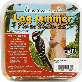 Pine Tree Farms Peanut Butter Suet, Wild Bird Suet, 9.4oz, 3 Count