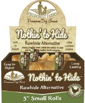 Fieldcrest Farms Nothin to Hide Rawhide Alternative Chicken Rolls, 5 inch